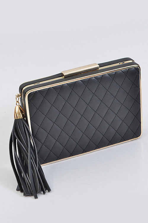 Fashion Quilted Black Clutch