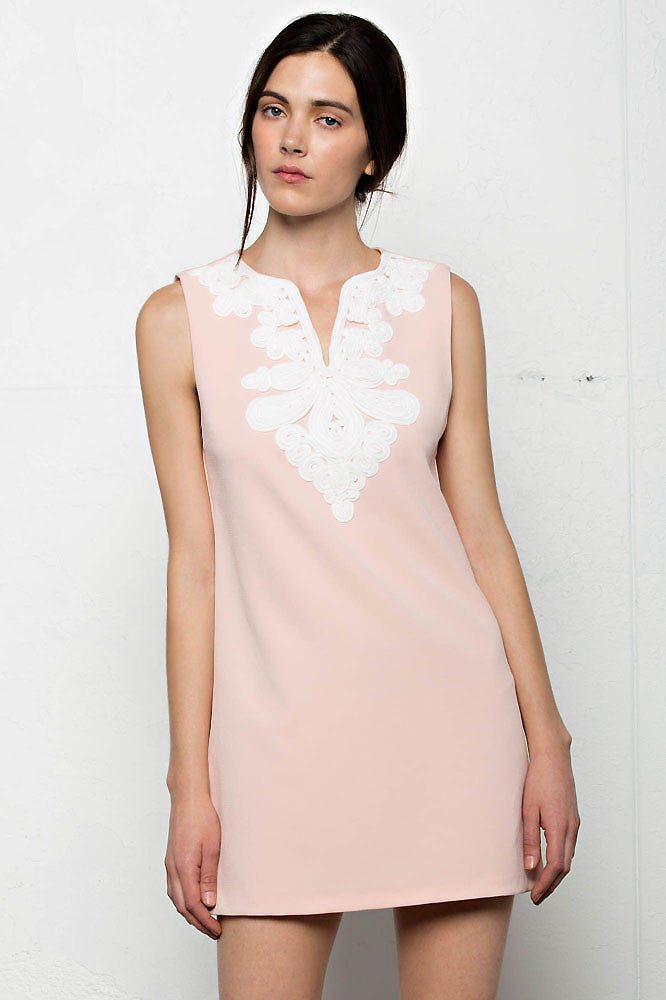 Summer Pink White Vintage Dress