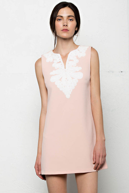 Summer Pink White Vintage Dress
