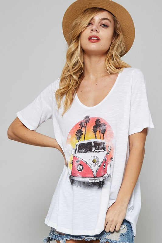 Summer Vintage Sunset T-Shirt