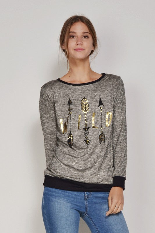 Fashion Gold Arrow Sweater