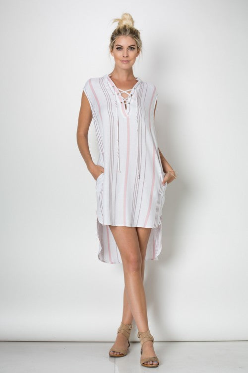 Resort Casual Tunique Multi-Color Dress
