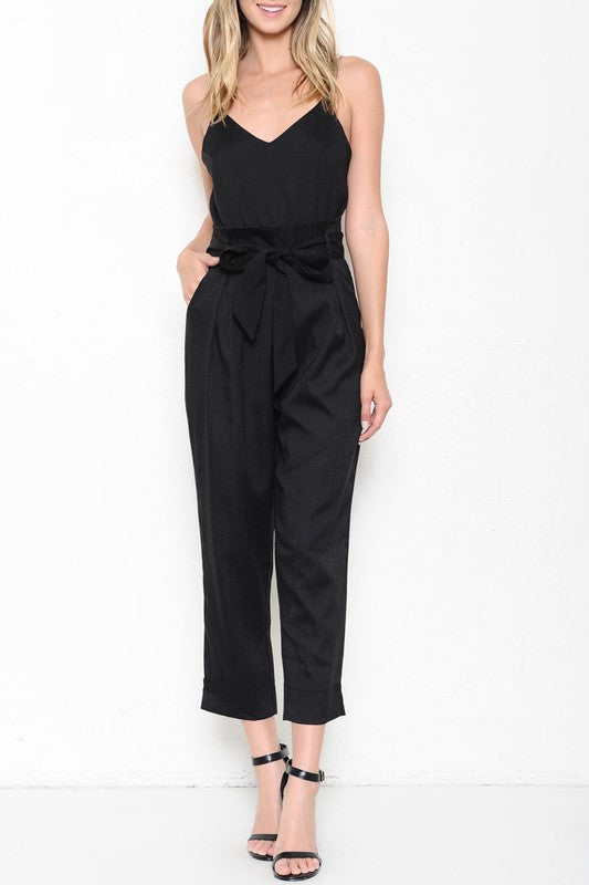 Classic Black Contrast Romper