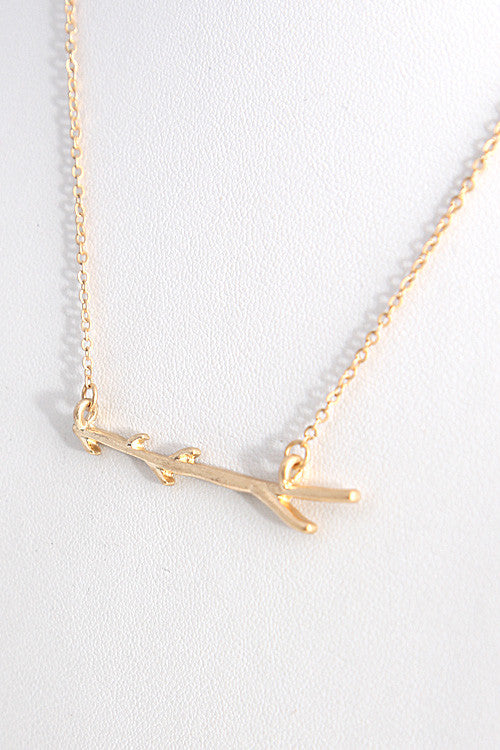 Fashion Tree Branch Pendant Gold Necklace