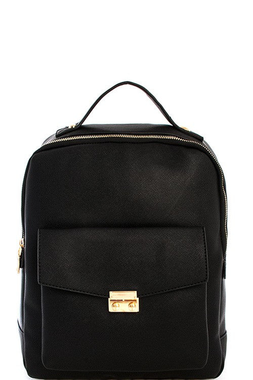 Elegant Modern Black Backpack