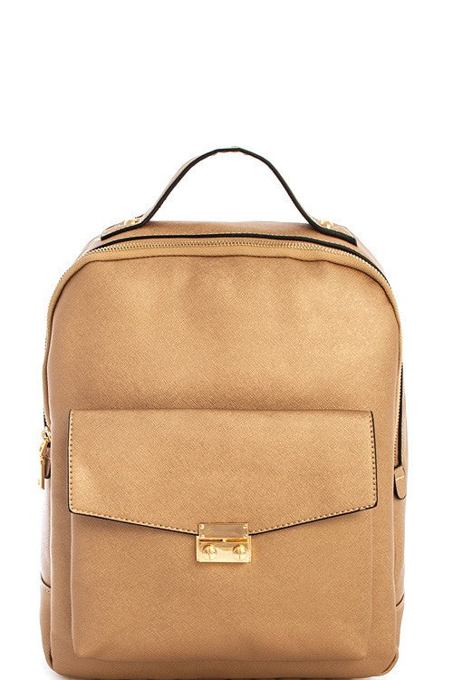 Elegant Modern Gold Backpack