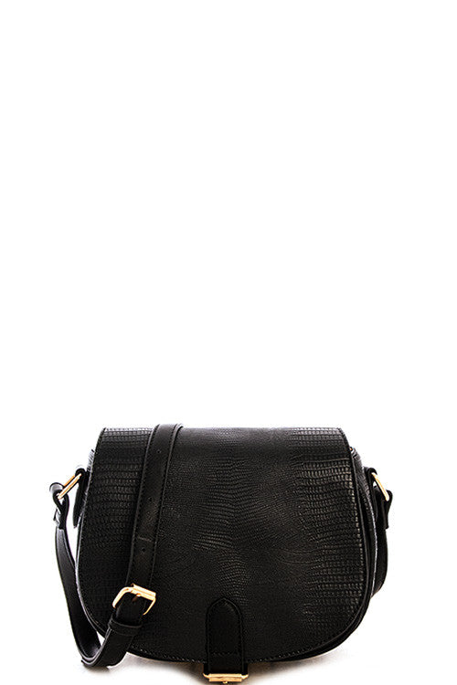 Elegant Animal Print Princess Messenger Black Bag