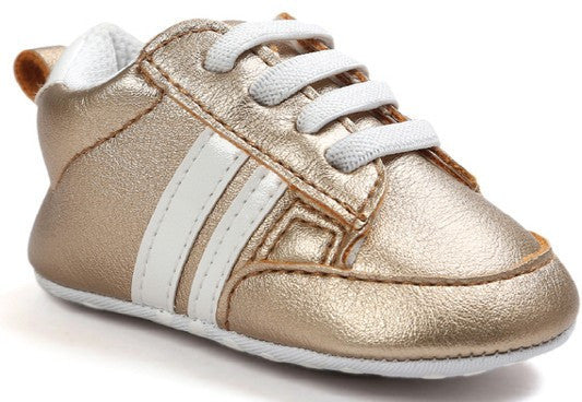 Fashion Gold White Baby Sneaker