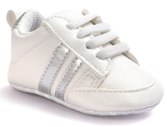 Fashion White Silver Baby Sneaker