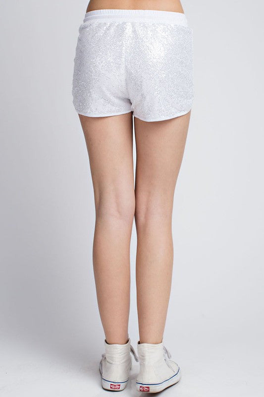 Fashion Silver Sequence Shorts