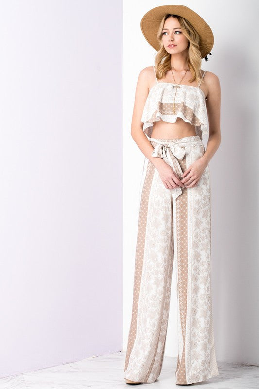 Summer Strap White Beige Top