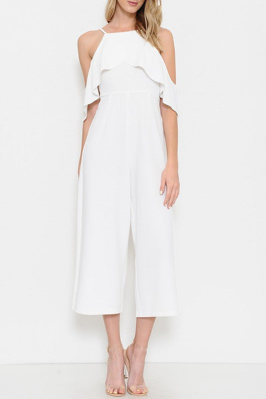 Elegant Off Shoulder White Jumpsuit