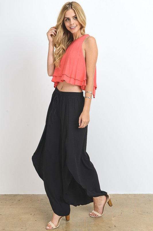 Summer Black Cut Out Pants