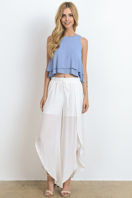 Summer White Cut Out Pants