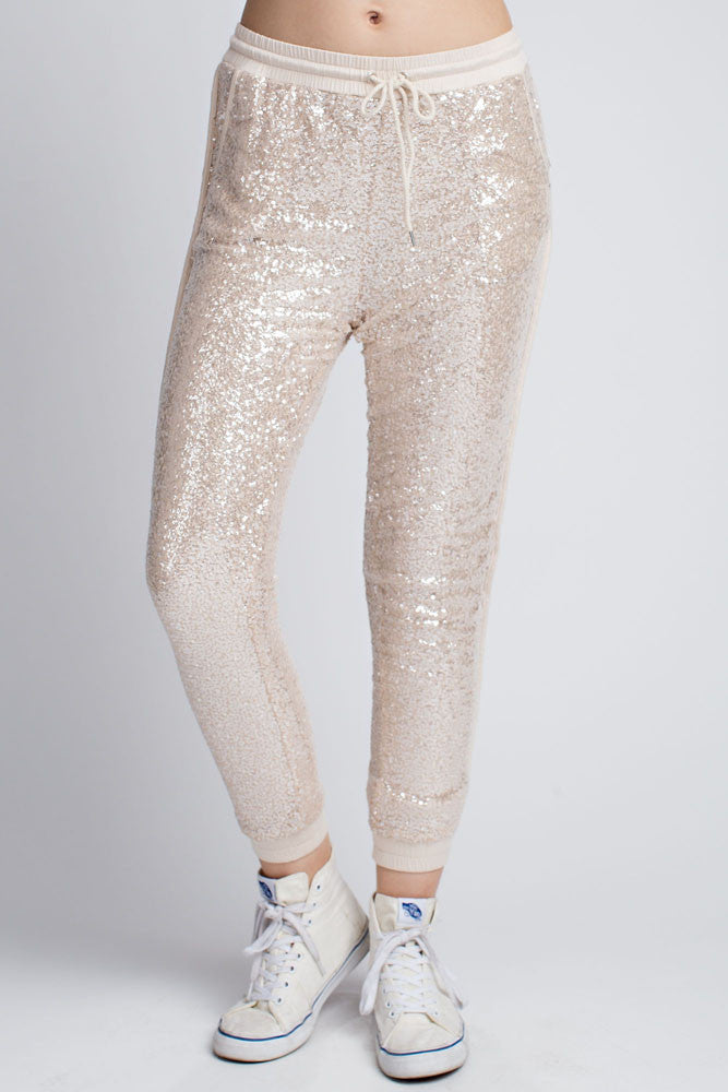 Fashion Gold Sequence Jogging Pants