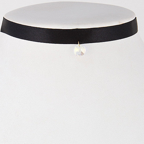 Fashion Black Choker with Rhinestone