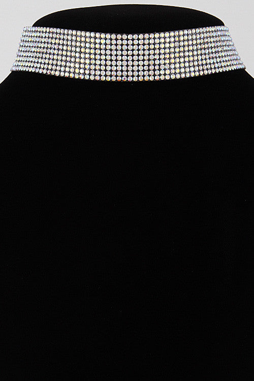 Elegant Shiny Rhinestone Choker Necklace