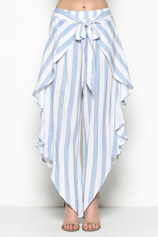Elegant Ruffle Marine Resort Pants