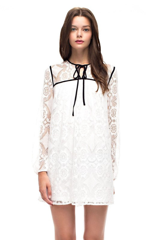 Fashion Lace A-Line White Dress