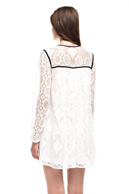 Fashion Lace A-Line White Dress