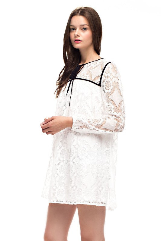 Fashion Lace A-Line White Dress