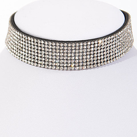 Elegant Rhinestone Lover Choker Necklace