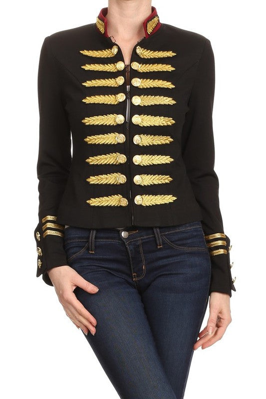 Fashion Military Black Gold Jacket