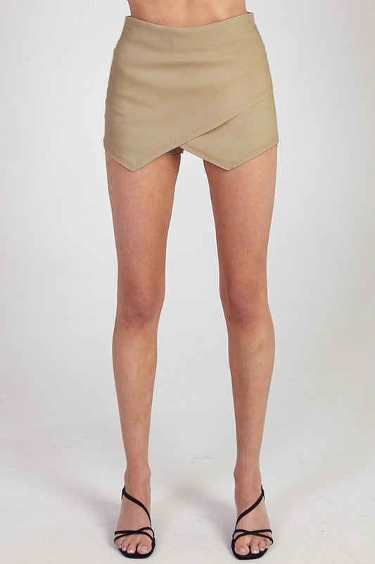 Casual Taupe Skort