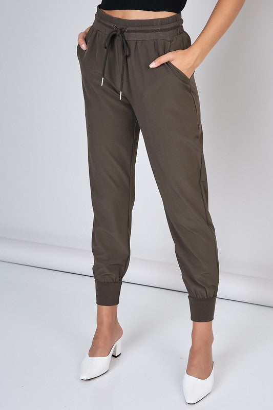 Elegant Military Green Jagger Pants