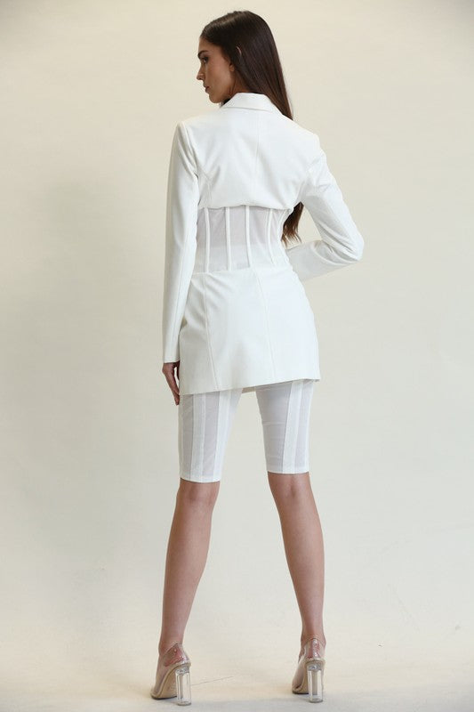 Fashion White Corset Jacket
