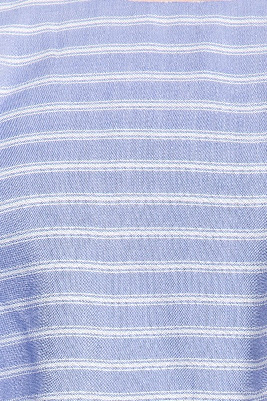 Fashion Strap Summer Marine Stripe Ruffle Blue Maxi Dress