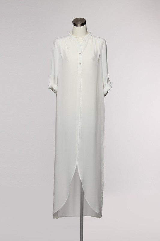 Elegant White Long Shirt