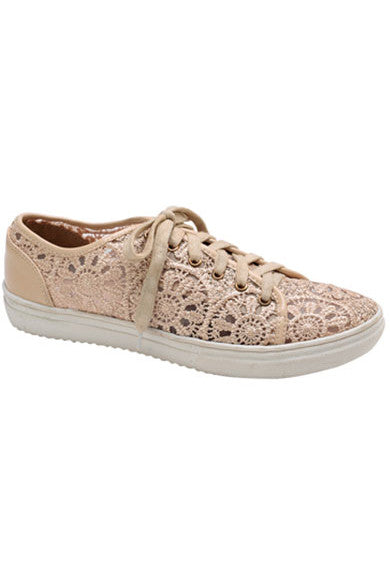 Elegant Beige Lace Summer Sneaker