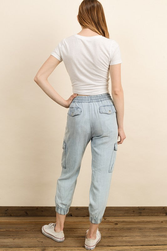 Fashion Denim Cargo Pants