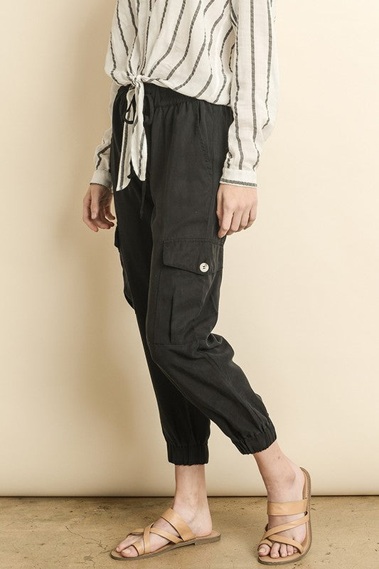 Fashion Black Cargo Pants
