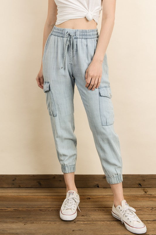Fashion Denim Cargo Pants
