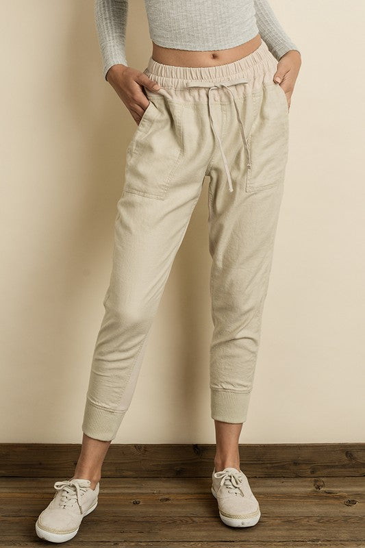Fashion Beige Jogger Pants