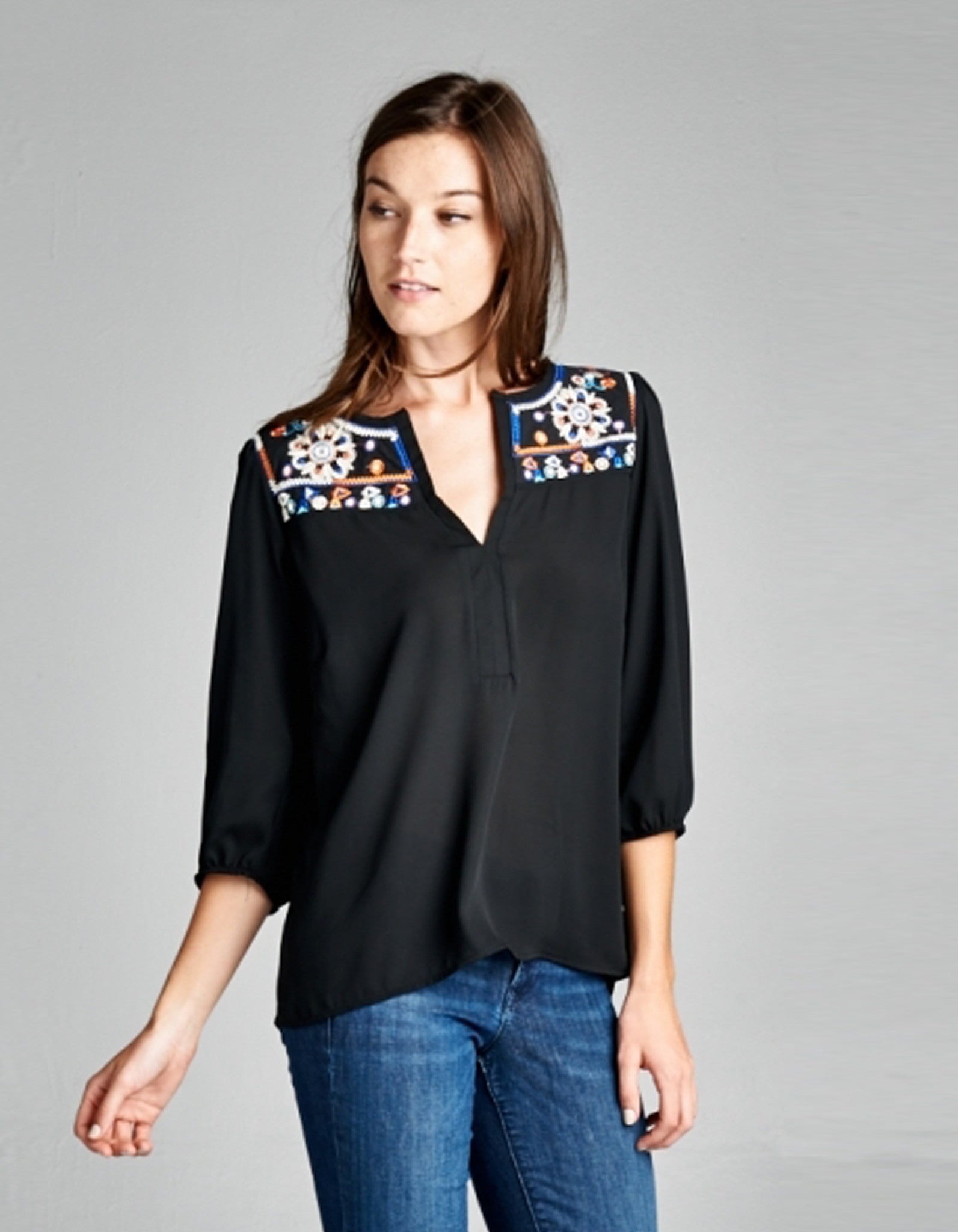 Floral Embroidered Blouse