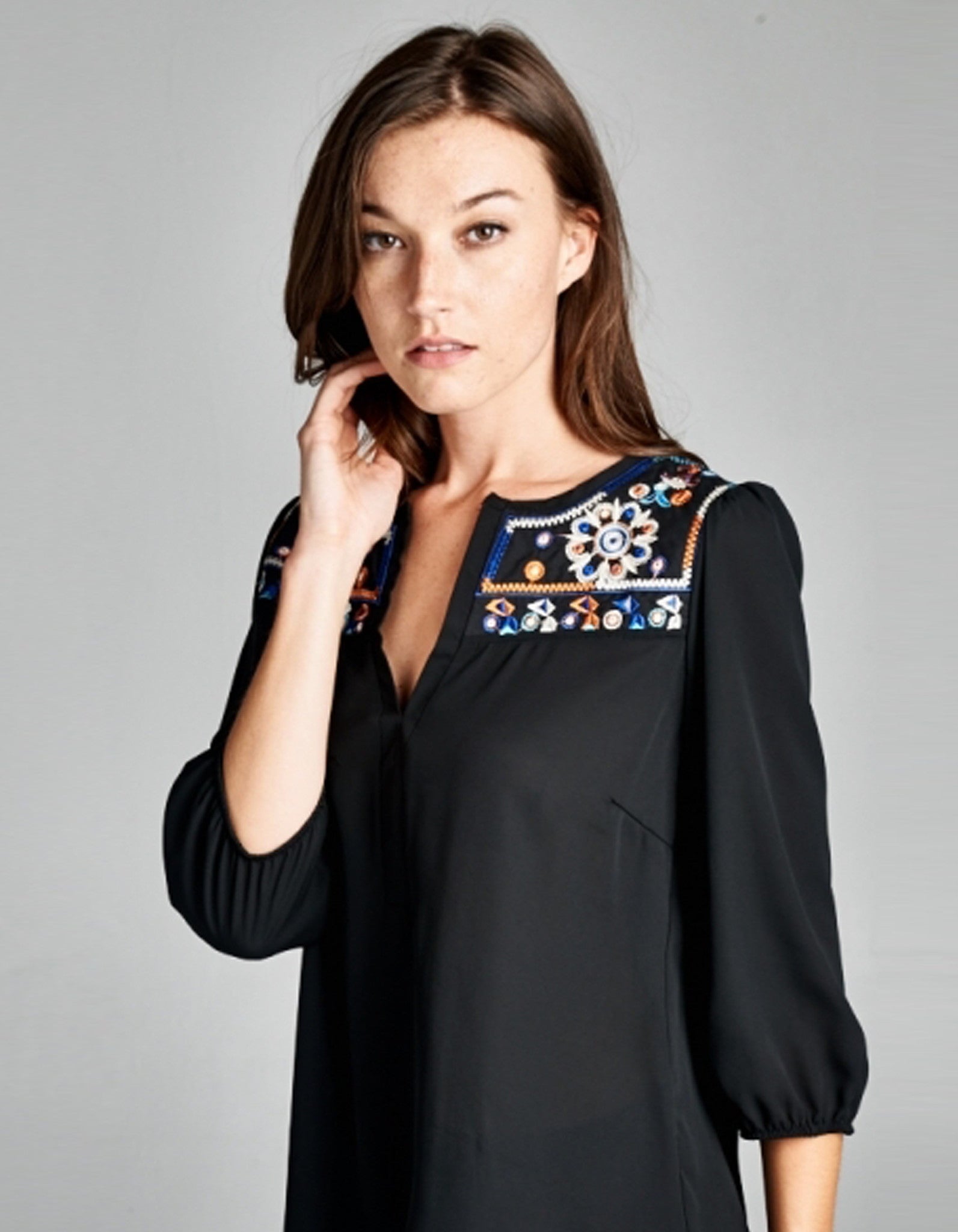 Floral Embroidered Blouse