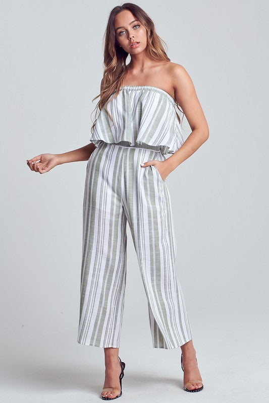 Fashion Summer Olive Marine High Waisted Crop Pants