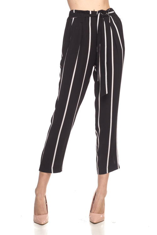 Fashion Black Contrast Pants