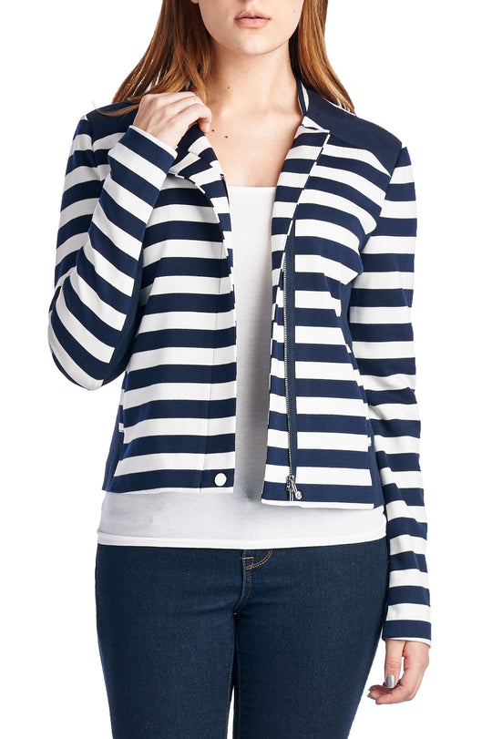 Fashion Marine Blue Sweater Jacket