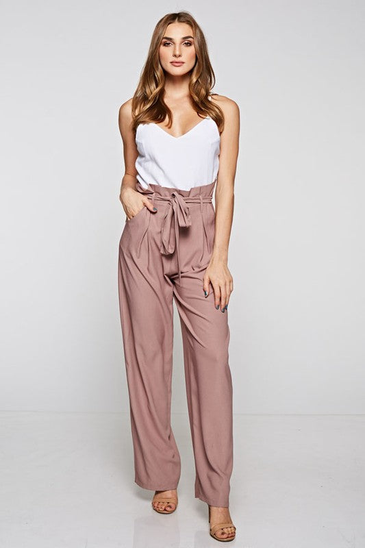 Classic White Mocha Contrast Jumpsuit