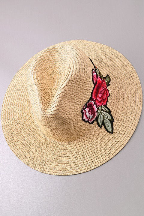 Summer Embroidered Straw Hat