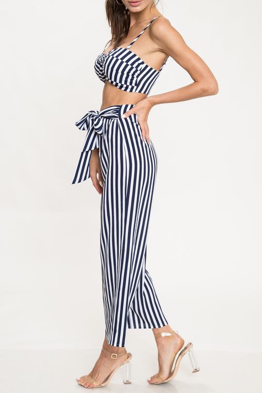 Fashion Strap Marine Navy Top