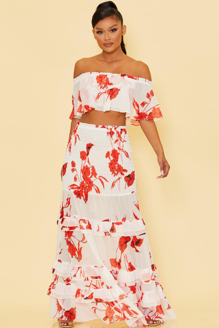 red and white floral off the shoulder dress Off Shoulder Dress for Women Red White Black | Romantic Puff Sleeves Dress in Red | Boho Summer Dress for Women | Valentines Dress Plus Size