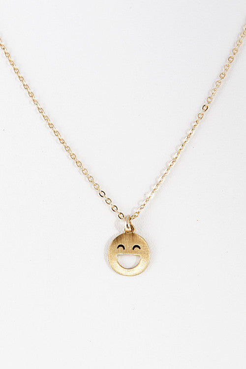 Fashion Happy Smiley Pendant Necklace