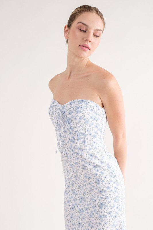 kimchi blue strapless floral dress Matilda Mini Strapless floral print dress Sweetheart