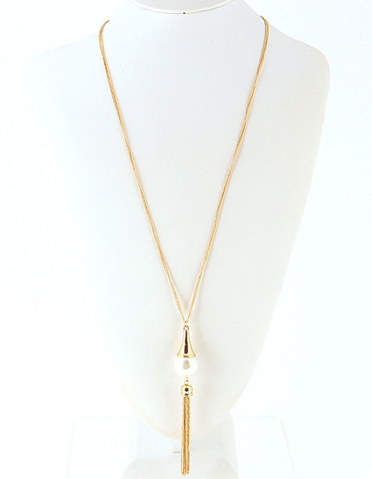 Pearl Chain Pendant Necklace
