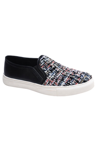Texture Fabric Black Fashion Sneaker